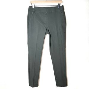 Loft dark green skinny leg casual dress Julie pants size 6 B24